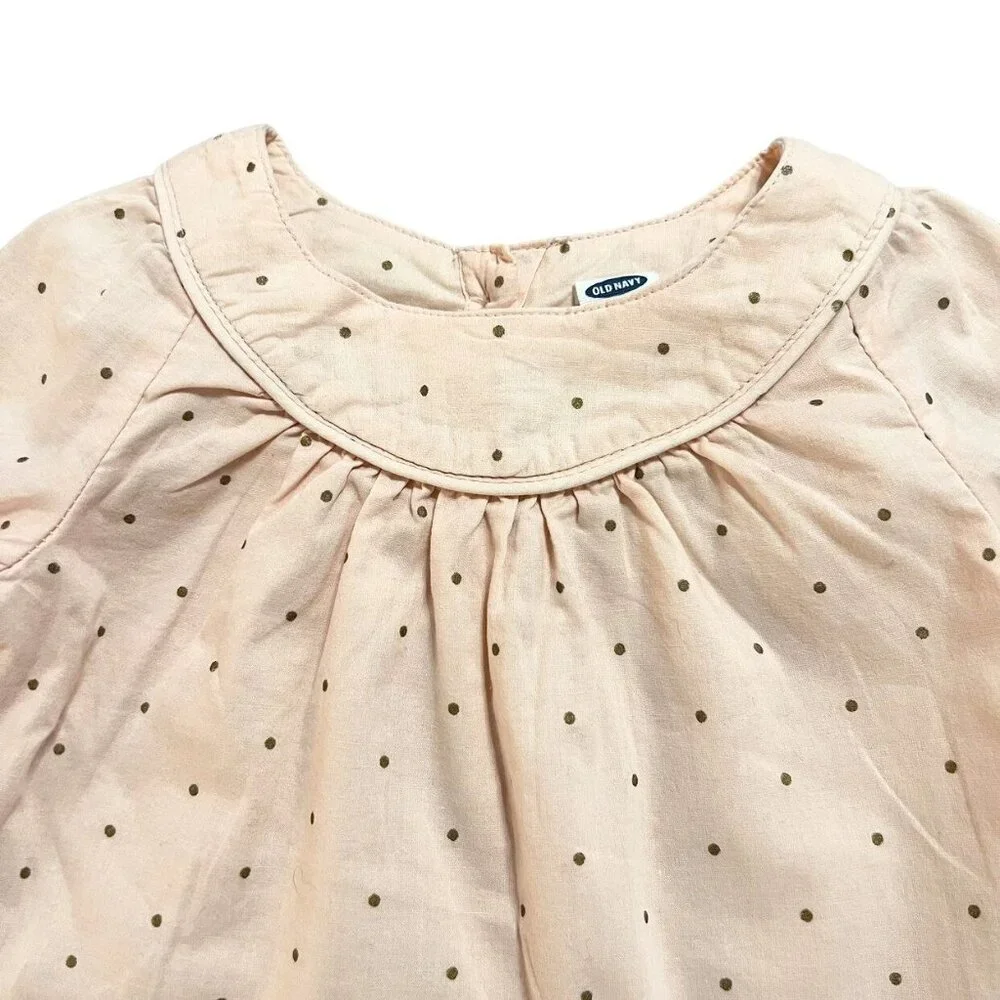 Old Navy 6-12m Pink Polkadot Blouse